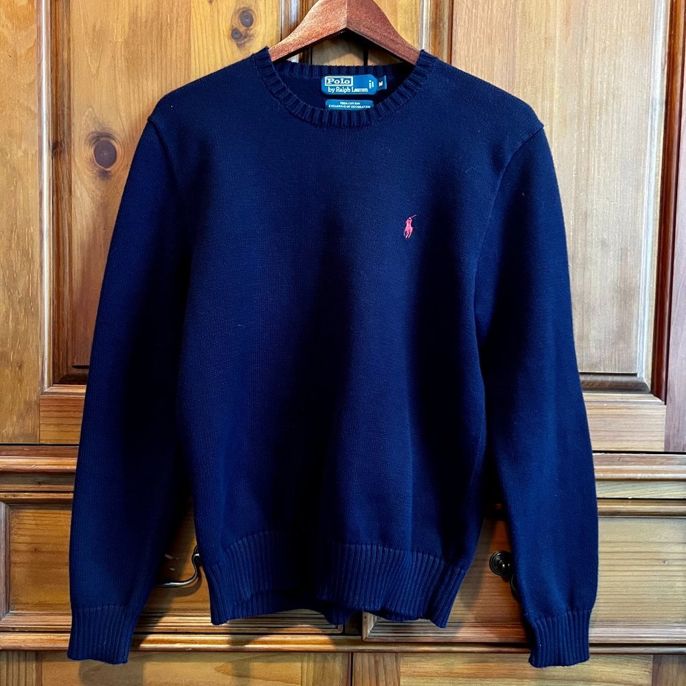 Polo Ralph Lauren Cotton Mesh-knit Crewneck Sweater - Medium